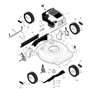 Part Location Diagram of F-99452 Briggs and Stratton Instruction Book
